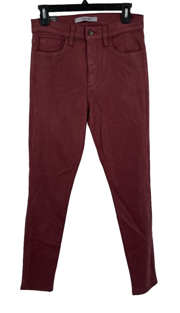 Joe's Jeans coated high rise skinny ankle brown size 27